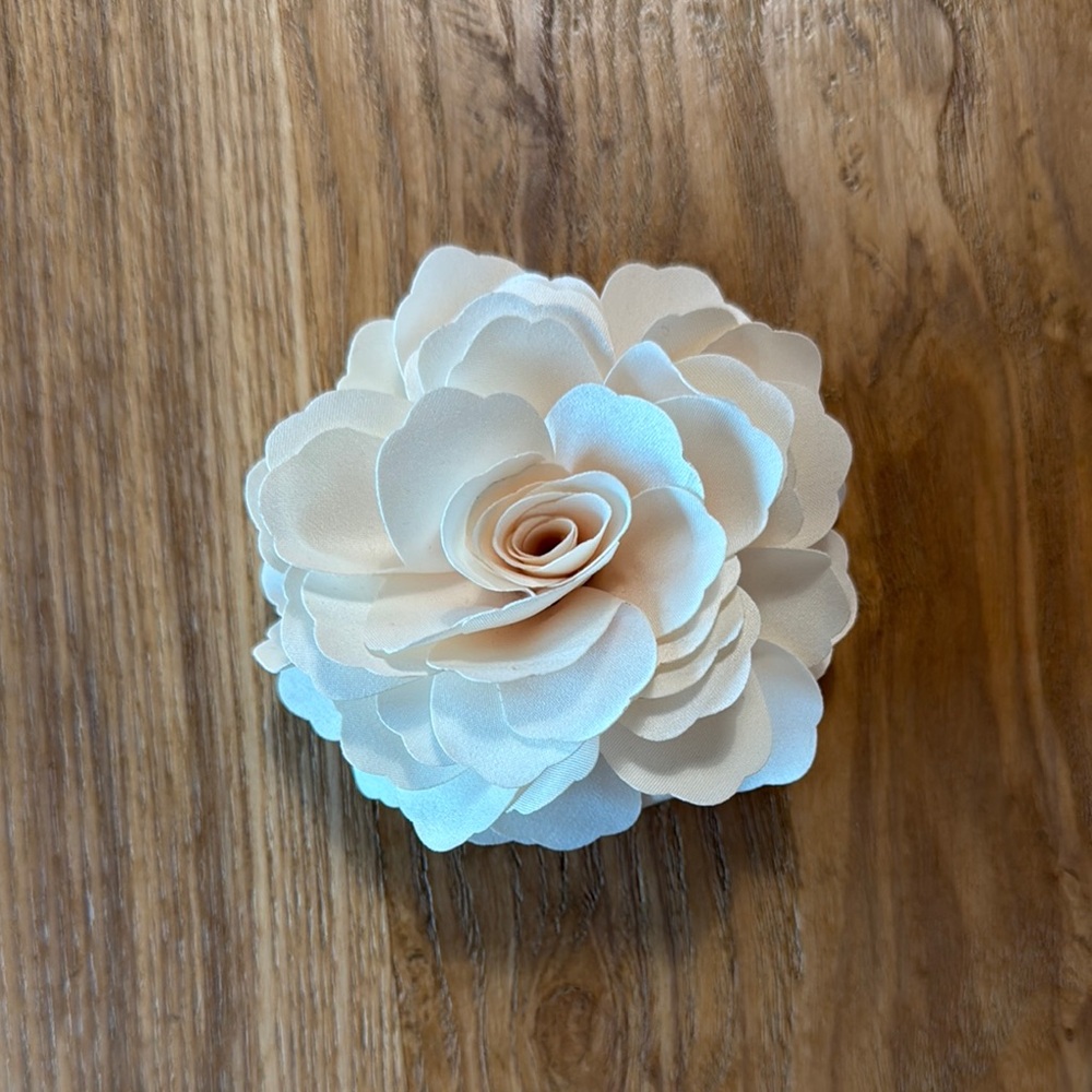 Elegant Cream Magnolia Brooch